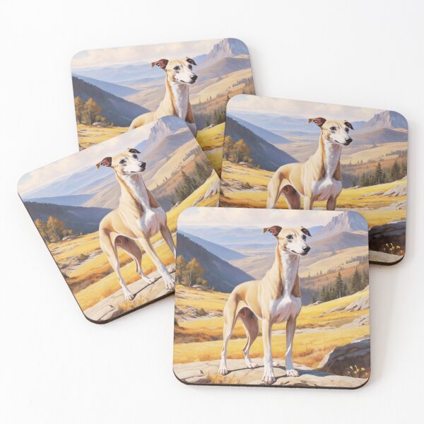 Item preview, Greyhound Dog Sunny Mountain Landscape Portrait designed and sold by ChaosReigns91.