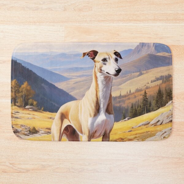 Item preview, Greyhound Dog Sunny Mountain Landscape Portrait designed and sold by ChaosReigns91.