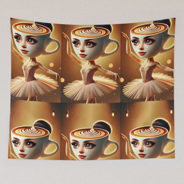 Item preview, Ballerina Cappucina - beautiful female brainrot meme designed and sold by EmeraldeaArt.