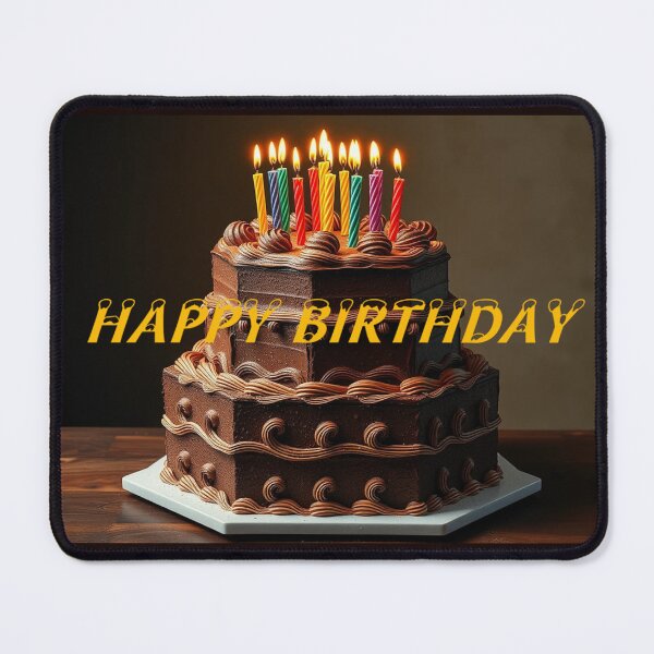 Item preview, Birthday Cake - Hex Shaped - multilayer - delicious pixels designed and sold by shakespeare1212.