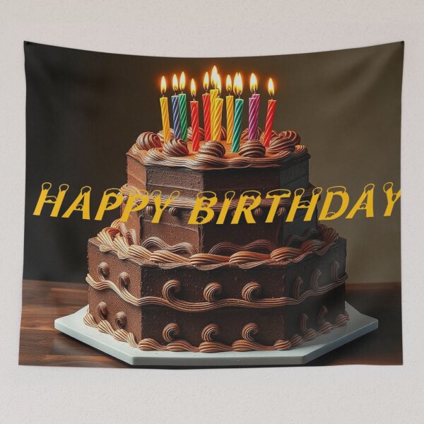 Item preview, Birthday Cake - Hex Shaped - multilayer - delicious pixels designed and sold by shakespeare1212.