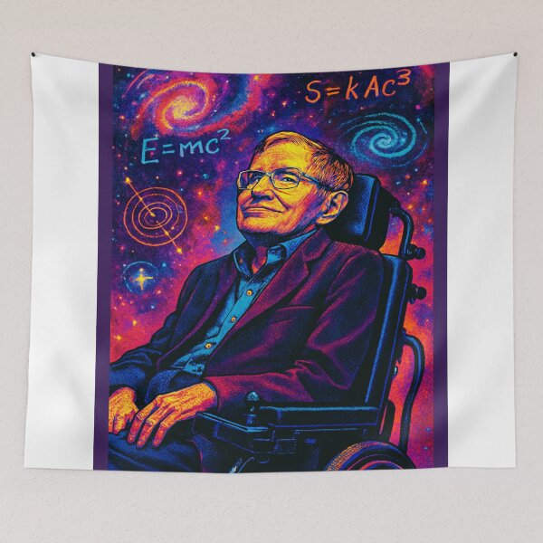 Item preview, Stephen Hawking Pop Art Portrait – Cosmic Vision & Science Tribute designed and sold by PrometheusStyle.
