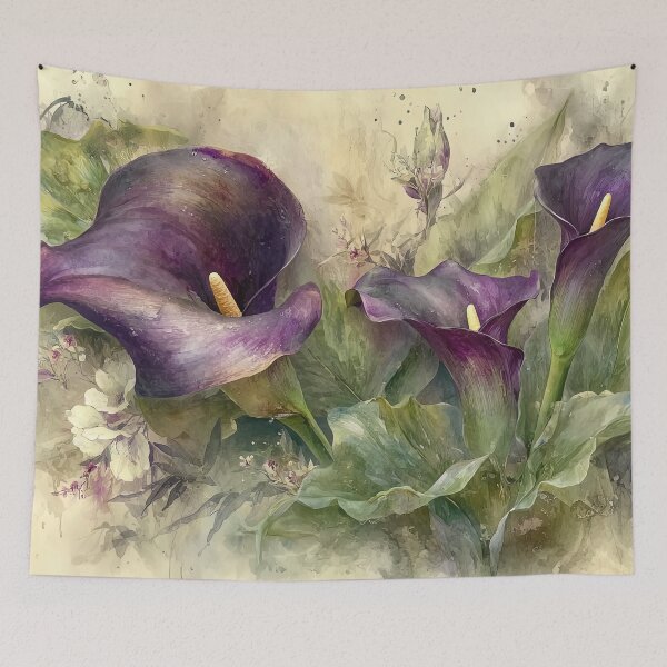 Item preview, Ethereal Elegance: The Dance of Purple Calla Lilies designed and sold by bloorose.