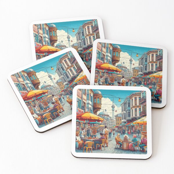 Item preview, Vibrant Ankara Market Scene Design – Perfect for City Lovers, Travelers, and Vacation Accessories designed and sold by knalpot-design.