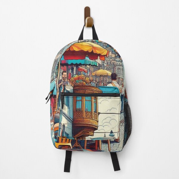 Item preview, Vibrant Ankara Market Scene Design – Perfect for City Lovers, Travelers, and Vacation Accessories designed and sold by knalpot-design.