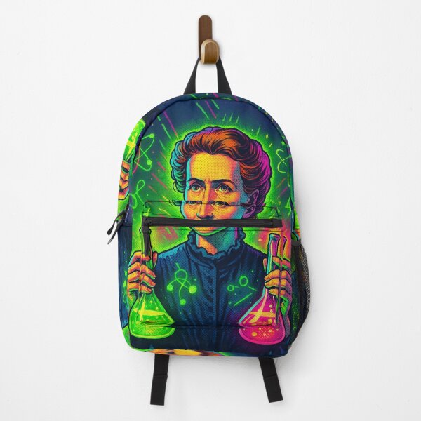 Item preview, Marie Curie Pop Art Portrait – Neon Green Radioactive Science Theme designed and sold by PrometheusStyle.