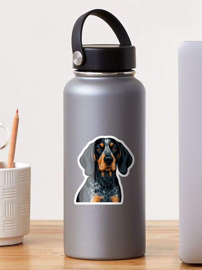 Thumbnail 1 of 3, Sticker, Bluetick Coonhound - Loyal Eyes Vintage Portrait designed and sold by Ironzoulz.
