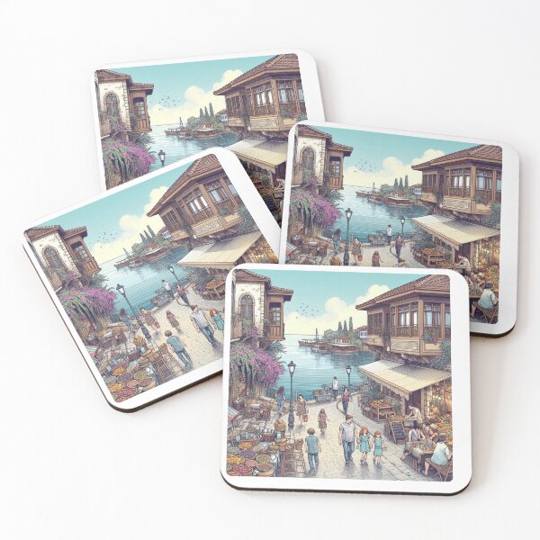 Item preview, Colorful Antalya Market Scene Design – Ideal for Travel Lovers, Cultural Style, Clothing, and Accessories designed and sold by knalpot-design.