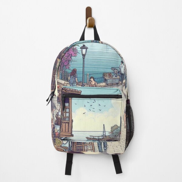 Item preview, Colorful Antalya Market Scene Design – Ideal for Travel Lovers, Cultural Style, Clothing, and Accessories designed and sold by knalpot-design.
