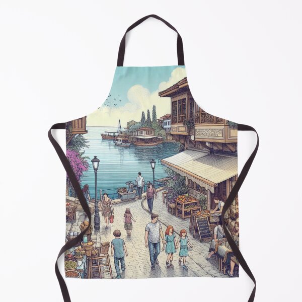 Item preview, Colorful Antalya Market Scene Design – Ideal for Travel Lovers, Cultural Style, Clothing, and Accessories designed and sold by knalpot-design.