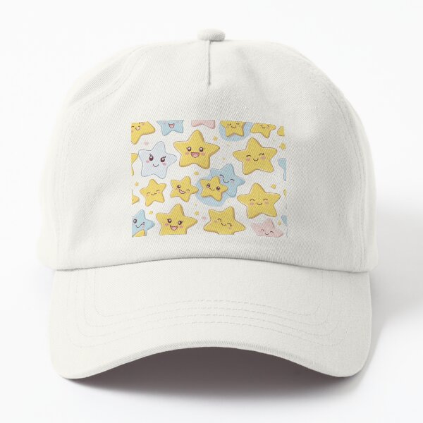 Aperçu de l'œuvre Étoiles souriantes kawaii – Modèle enfantin joyeux créée et vendue par All Creative Designer.