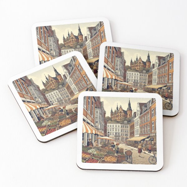 Item preview, Harburg Traditional Market Scene Design – Perfect for Hamburg Lovers, Travel Style, Clothing, and Accessories designed and sold by knalpot-design.
