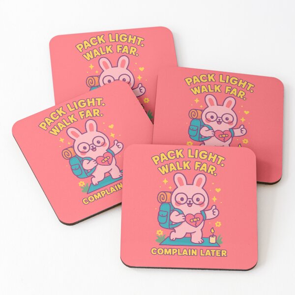 Item preview, Pack Light Bunny – Funny Hiking Quote Adventure Art designed and sold by Cheeky Companions.
