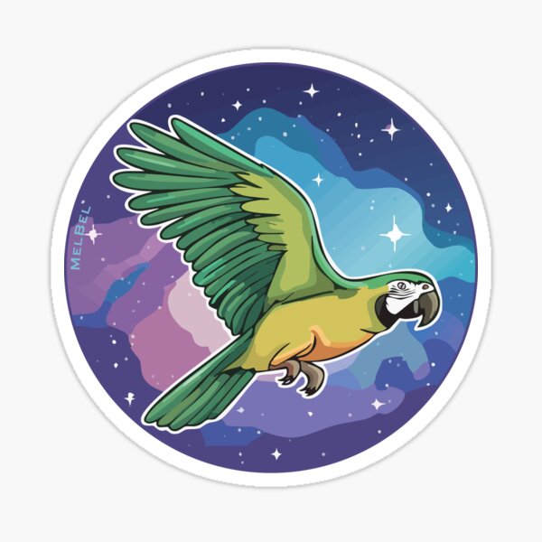 Item preview, Cosmic parrot flying in galaxy  designed and sold by Mel Bel .