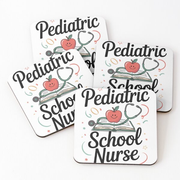 Item preview, Pediatric School Nurse – Cute Apple & Stethoscope School Health Design designed and sold by Giuggimade.