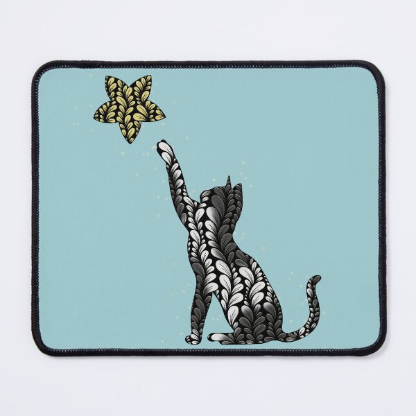 Item preview, Zen Flower Petal Art - Tuxedo Kitty with a Star designed and sold by SpeakBoldly.