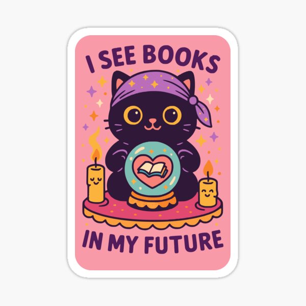 Artikel-Vorschau von Mystic Cat – Ich sehe Bücher in meinem zukünftigen Buchdesign, designt und verkauft von Cheeky Companions.