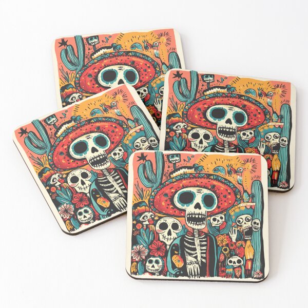 Item preview, Colorful Mexican Skeleton Fiesta – Día de los Muertos Celebration designed and sold by Patricks-Art.