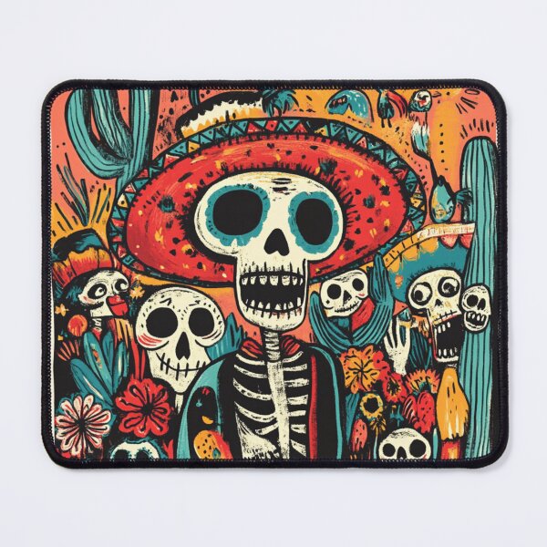 Item preview, Colorful Mexican Skeleton Fiesta – Día de los Muertos Celebration designed and sold by Patricks-Art.