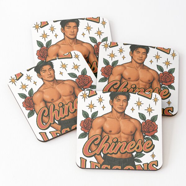 Item preview, Free Chinese Lessons with Shirtless Man and Roses designed and sold by Places On Earth.