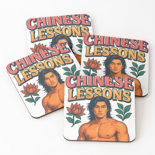 Item preview, Free Chinese Lessons with Long-Haired Man and Flowers designed and sold by Places On Earth.
