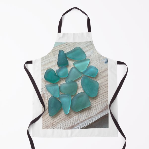 Item preview, Teal seaglass on wood designed and sold by Jums-Med.