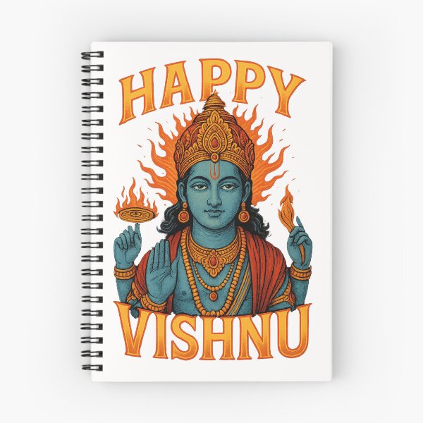 Item preview, Hindu Deity Happy Vishnu in Fiery Divine Form designed and sold by Places On Earth.