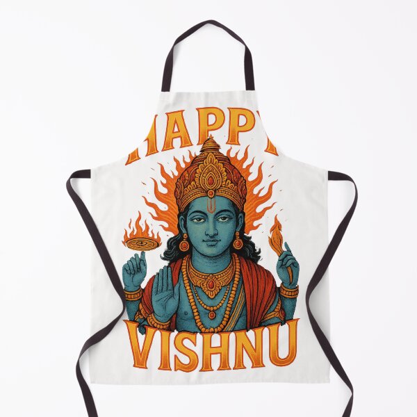 Item preview, Hindu Deity Happy Vishnu in Fiery Divine Form designed and sold by Places On Earth.