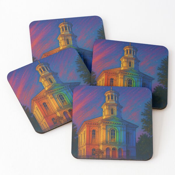 Item preview, Whale Ship Library – Provincetown Public Library by Night designed and sold by SavinMercantile.