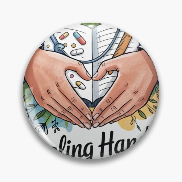 Item preview, Healing Hands in Class 101 – Pediatric School Nurse Care & Heart Design designed and sold by Giuggimade.