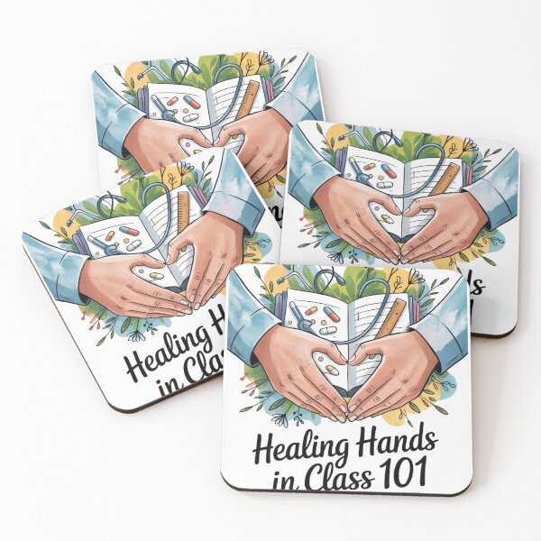 Item preview, Healing Hands in Class 101 – Pediatric School Nurse Care & Heart Design designed and sold by Giuggimade.