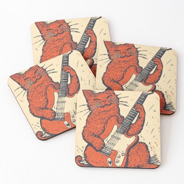 Item preview, Cat playing guitar designed and sold by Zen Lael.