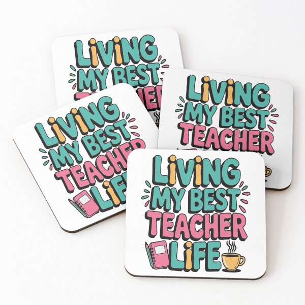 Item preview, Living My Best Teacher Life Typography designed and sold by al21ex.