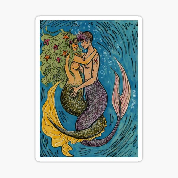 pride month mermaids Sticker