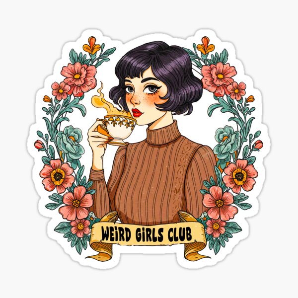 Vista previa del artículo con la obra «Club de chicas raras», diseñado y vendido por 1artcolor.