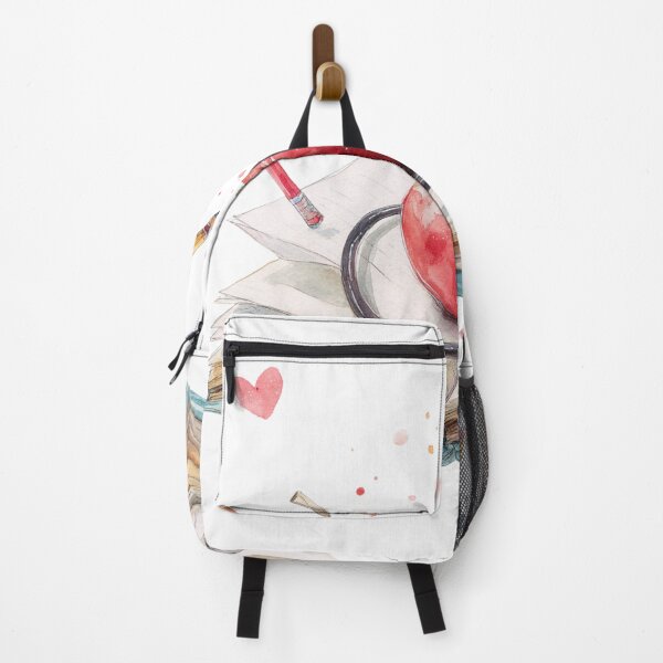 Item preview, Watercolor Pediatric School Nurse – Apple, Book & Stethoscope Illustration designed and sold by Giuggimade.