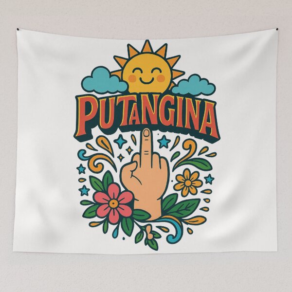 Item preview, Putangina Filipino Swear Word Art with Middle Finger and Sunshine designed and sold by Places On Earth.