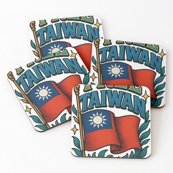 Item preview, Free Taiwan Bold Typography with National Flag and Laurel designed and sold by Places On Earth.