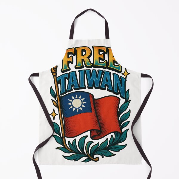 Item preview, Free Taiwan Bold Typography with National Flag and Laurel designed and sold by Places On Earth.
