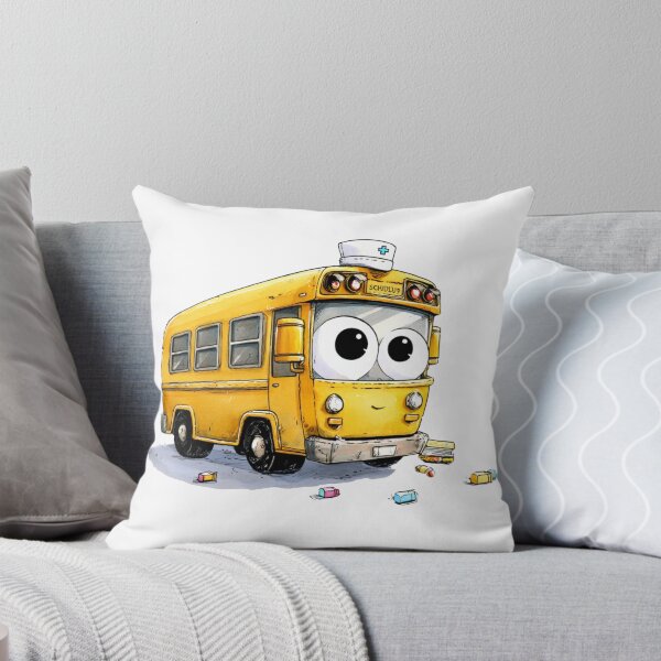 Item preview, School Nurse Squad – Cute Cartoon School Bus with Nurse Cap & School Health Design designed and sold by Giuggimade.