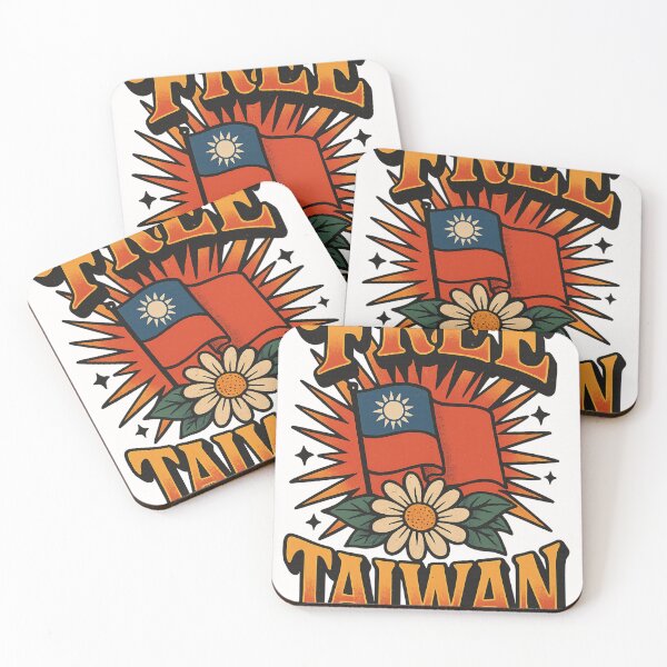 Item preview, Free Taiwan Independence Typography with National Flag and Laurel designed and sold by Places On Earth.