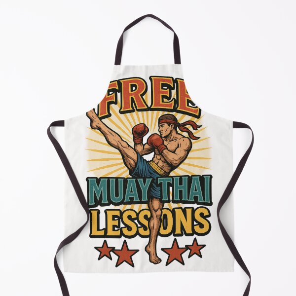 Item preview, Muay Thai Fighter Kick Illustration with Stars and Sunburst designed and sold by Places On Earth.