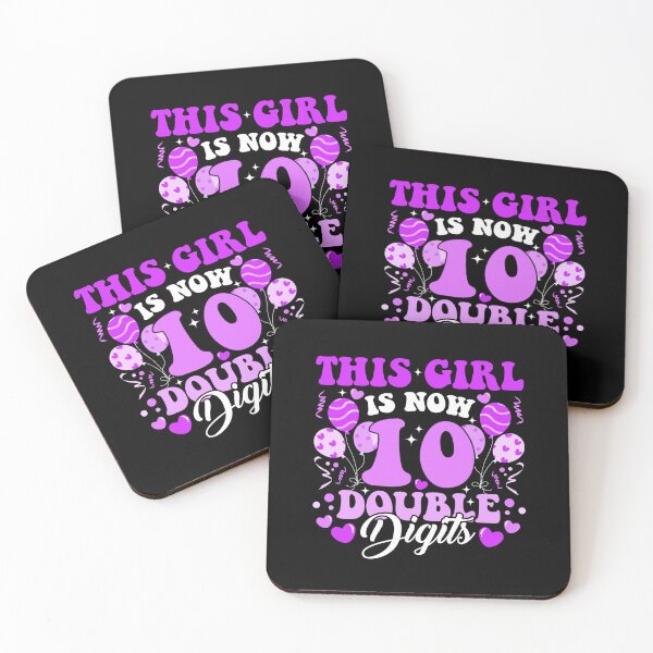 Item preview, This Girl is Now 10 Double Digits Birthday 10 Year Old Kids designed and sold by SakuraPxl.