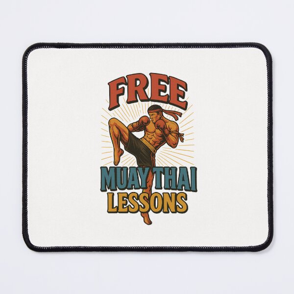 Item preview, Free Muay Thai Lessons in Action Pose with Radiant Lines designed and sold by Places On Earth.