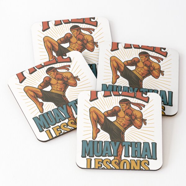 Item preview, Free Muay Thai Lessons in Action Pose with Radiant Lines designed and sold by Places On Earth.