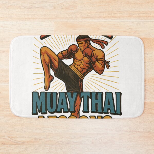 Item preview, Free Muay Thai Lessons in Action Pose with Radiant Lines designed and sold by Places On Earth.