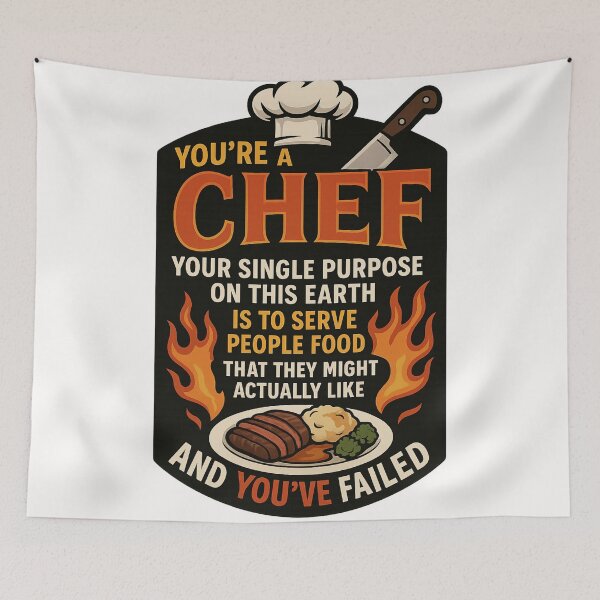 Item preview, Blunt Culinary Quote with Steak Plate and Flames designed and sold by Places On Earth.