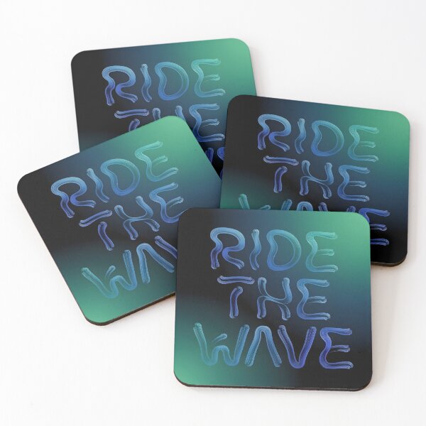 Item preview, Ride the Wave – Neon Fluid Typography with Ocean Vibes designed and sold by NenonoDesigner.