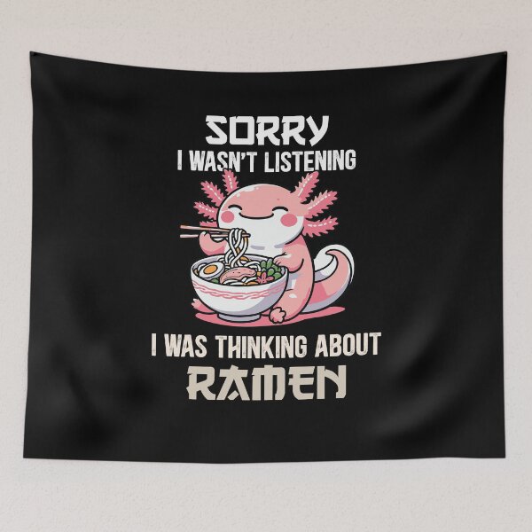 Item preview, Axolotl Eating Ramen – Kawaii Noodle Soup Lover Apparel designed and sold by KolbaVison.