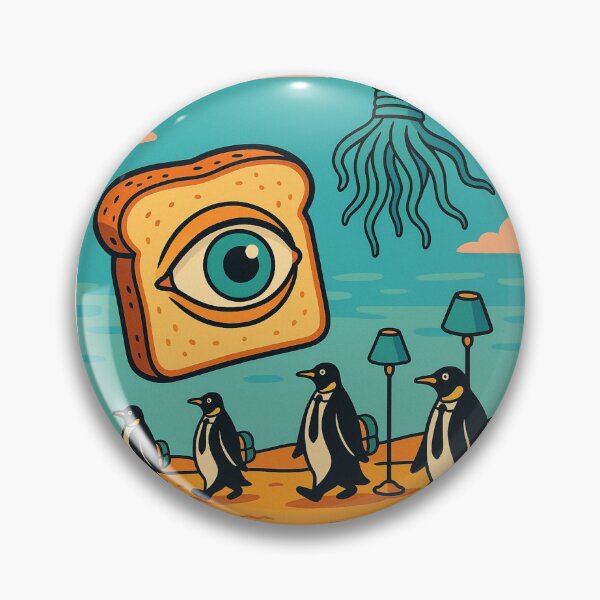 Item preview, Toast with Eye and Penguins designed and sold by QuirkWears.